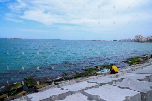 Rocks in front of the sea