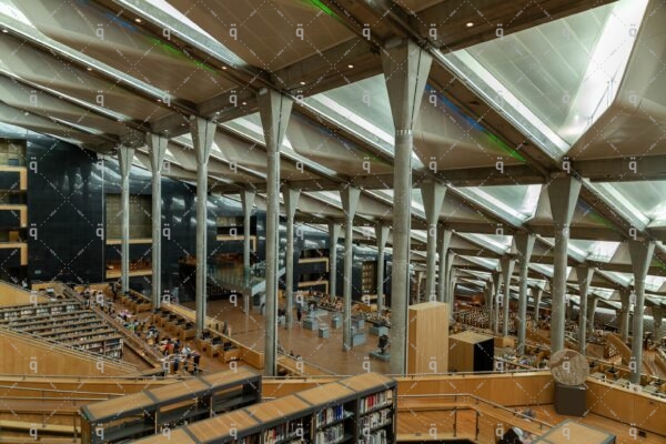 One of the distinctive Alexandria Library halls