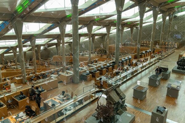 Printing machines inside the Library of Alexandria