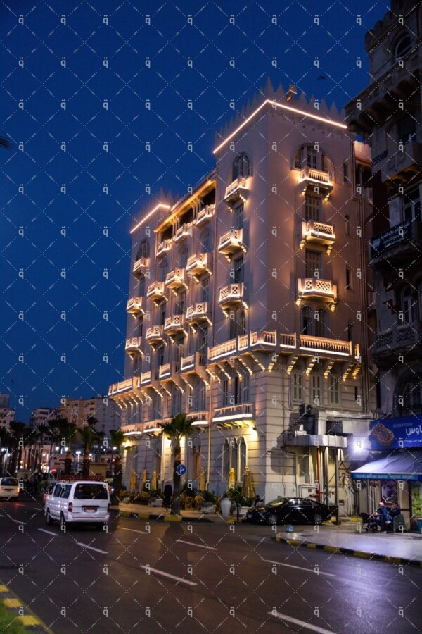 Alexandria hotels at night