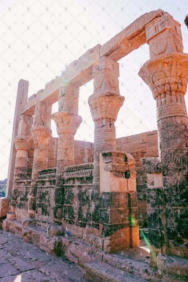 Pharaonic columns from one of the temples