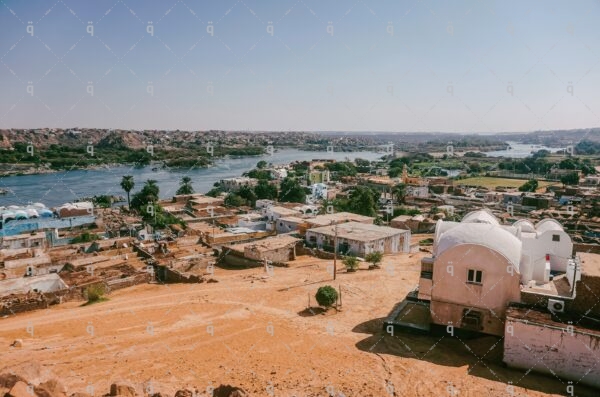 Houses overlooking the Nile
