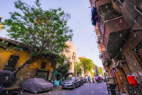 One of the streets of Cairo in the morning