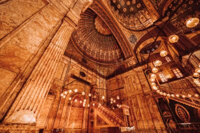 Interior design of a mosque