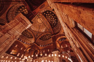 Decorated ceiling of a mosque