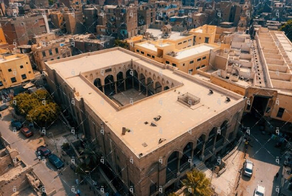 One of the mosques from the top