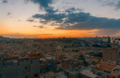 The sunset of Cairo