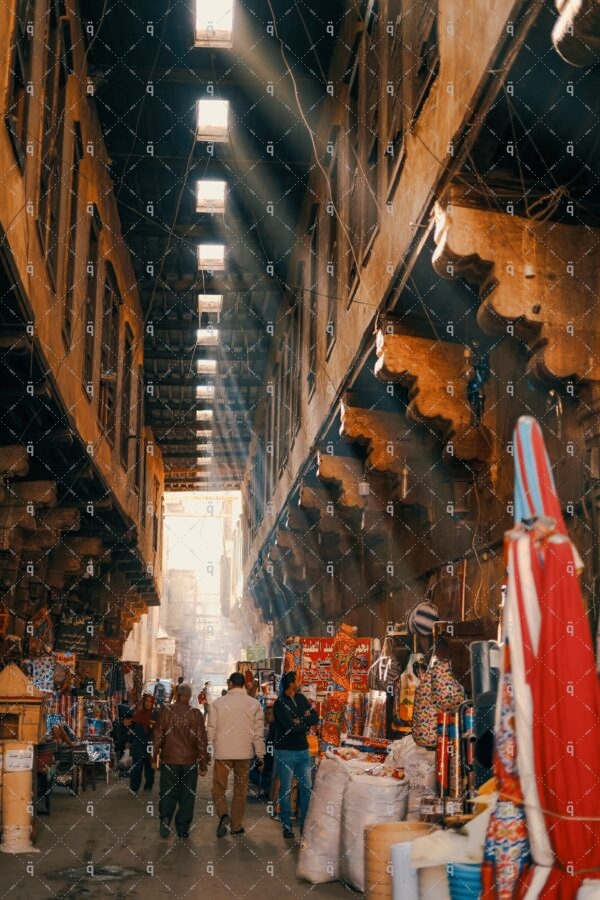 One of the markets inside Al -Moez Street