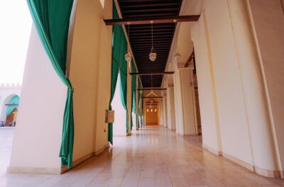 A corridor to enter a mosque
