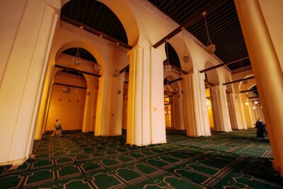 From inside a mosque