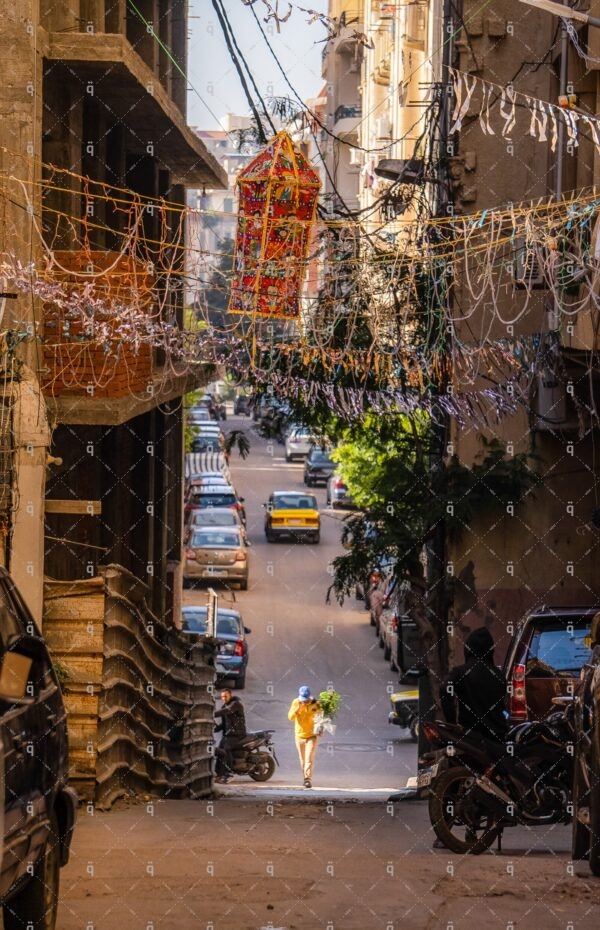 Ramadan decorations in the streets of Alexandria