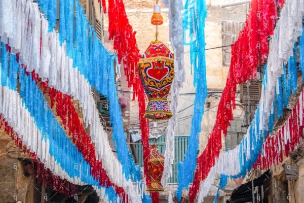 Ramadan lantern in one of the streets