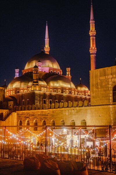 Muhammad Ali Mosque at night