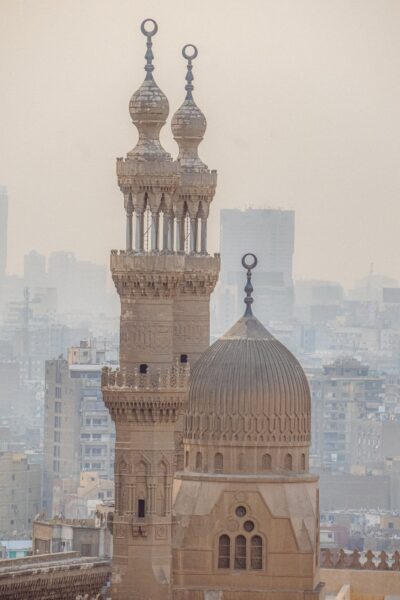 The minaret from the city sky