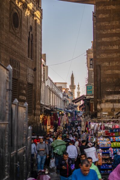 Crowded street in Cairo