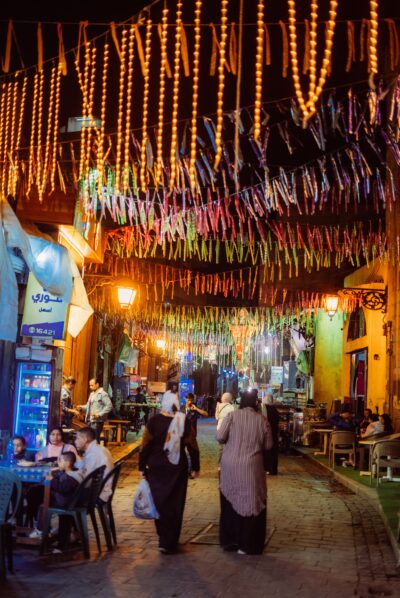 The street in Ramadan at night