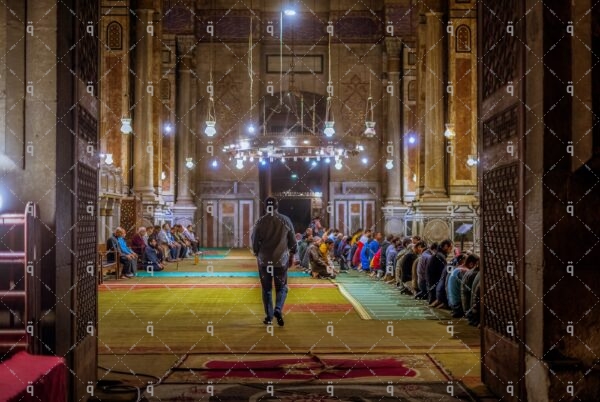 A man enters the mosque